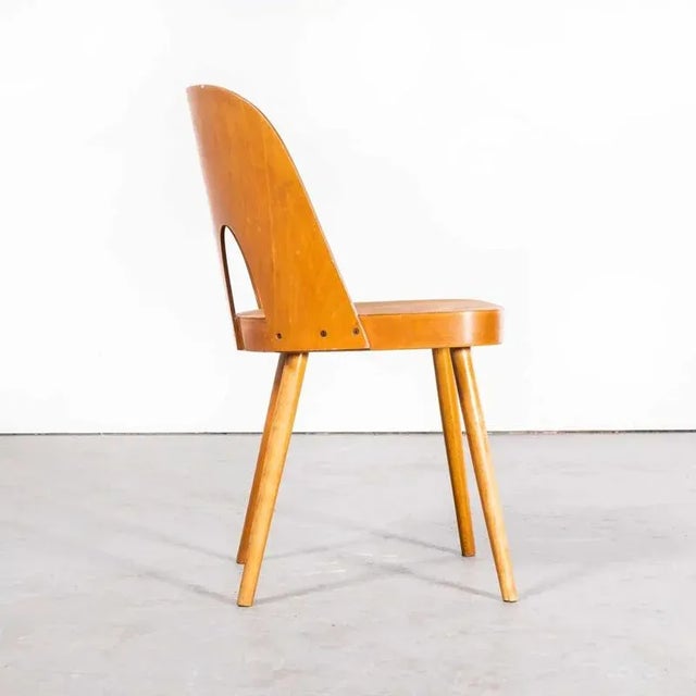 1960's Side Chair By Antonin Suman For Ton - Double Cut Out. Antonin Suman joined Thonet in 1949 and later moved to the...
