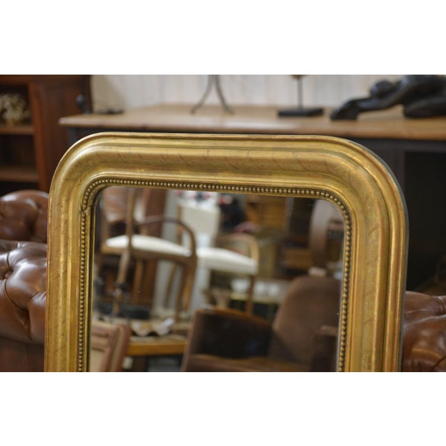 Louis Philippe Gold Leaf-Gilded Mercury Mirror, 19th Century For Sale - Image 4 of 8