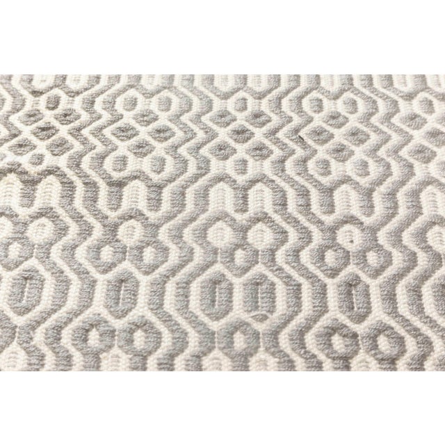 Modern Chessboard Pattern Flat-Weave Wool Rug by Doris Leslie Blau For Sale - Image 4 of 10