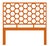 Coastal Honeycomb Platform Bed Queen, Citrus Orange For Sale - Image 3 of 6