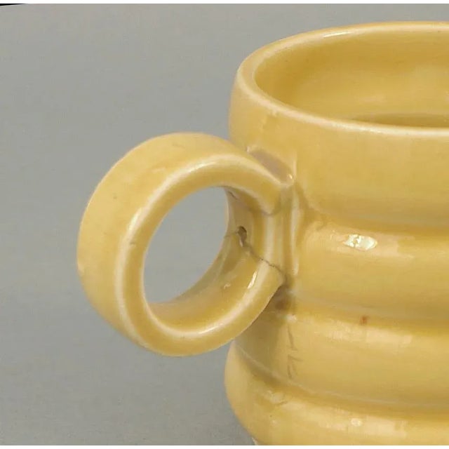 1920s Art Deco/Moderne Japanese Coffee or Tea Set -- 4 Large Cups, Cream & Sugar Pot- 7 Pieces For Sale In San Francisco - Image 6 of 7