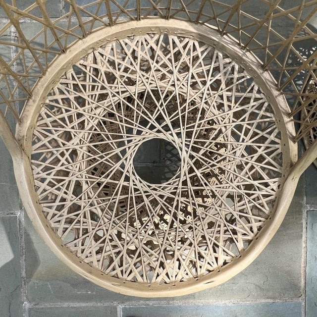 Beige Vintage Russell Woodard Spun Fiberglass Patio Chairs, a Pair For Sale - Image 8 of 11