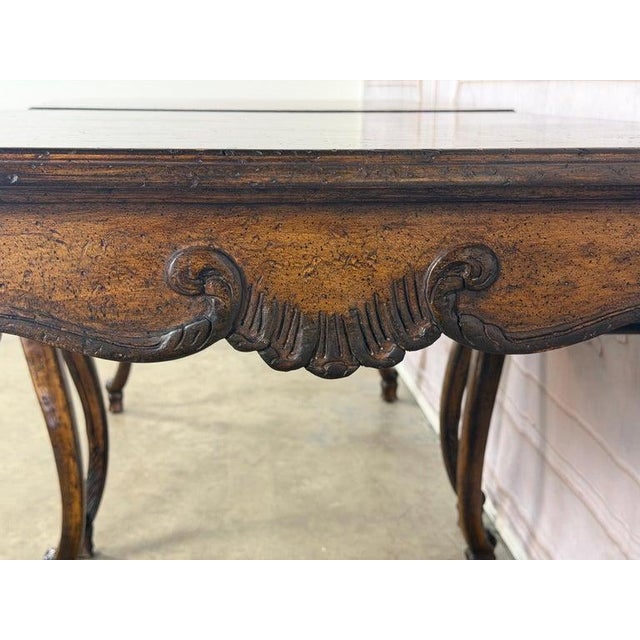 Brown Pair of Louis XV Side Tables, Burl Walnut, Hand-Carved, Circa 1920s For Sale - Image 8 of 18