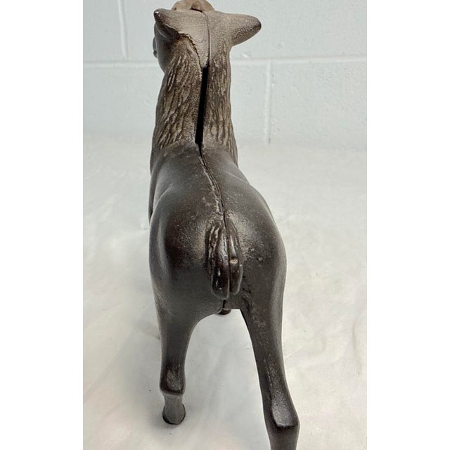 Large Antique Early 1900's a.c. Williams Cast Iron Stag Deer Still Coin Bank For Sale - Image 4 of 12
