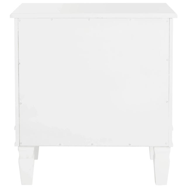 2020s Three Drawer Nightstand in White For Sale - Image 5 of 10