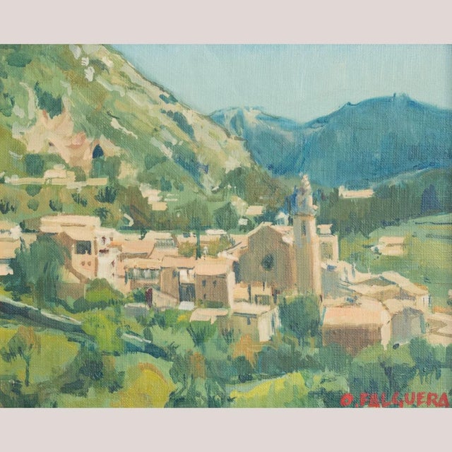 Oscar Falguera, Mountain Village Near Tarragona, Spain, 1990s, Oil on Canvas For Sale - Image 9 of 9
