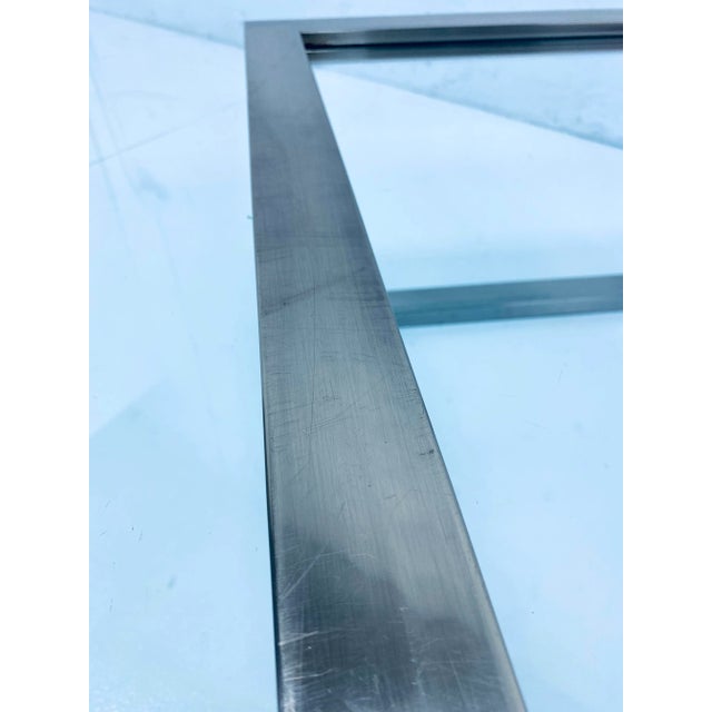 Design Institute of America Dia Glass and Brushed Chrome Coffee Table For Sale - Image 10 of 13
