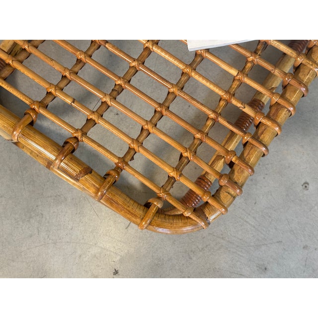 Bamboo Stool in the style of Tito Agnoli, 1970s For Sale - Image 11 of 12
