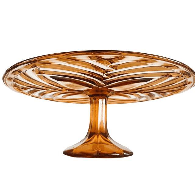 Art Deco Glass Cake Stand from Val St. Lambert, 1930s For Sale - Image 4 of 6
