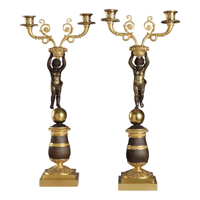 Napoleon III Style Candelabra, Set of 2 For Sale