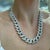 Metal Ladies Silver Cuban Chain Necklace For Sale - Image 7 of 9