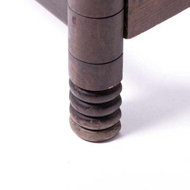 French 1940's French Carved Wood Bed by Charles Dudouyt For Sale - Image 3 of 12