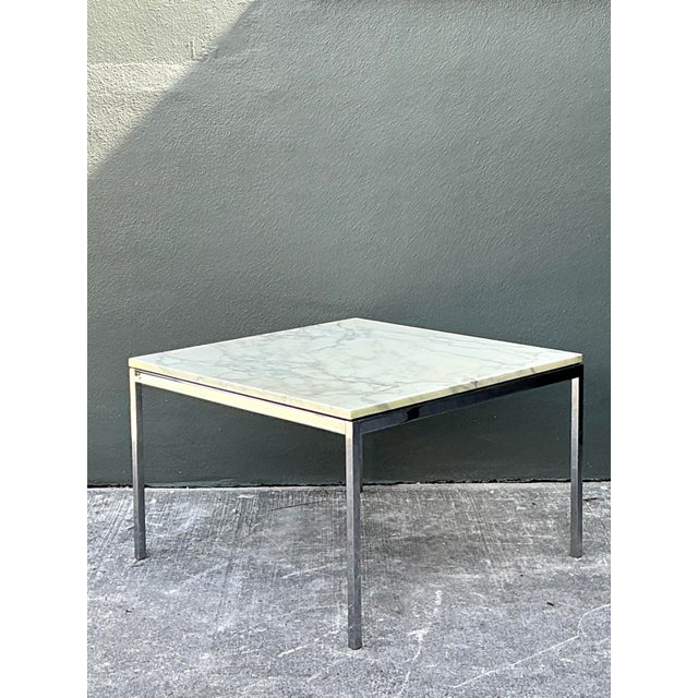 Knoll Vintage Knoll Marble Top Side Table For Sale - Image 4 of 12