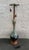Mid-Century Modern 1950s Huge Drip Glaze Pottery Ceramic Lamp Mid Century Modern 37” Blue Green Black For Sale - Image 3 of 10