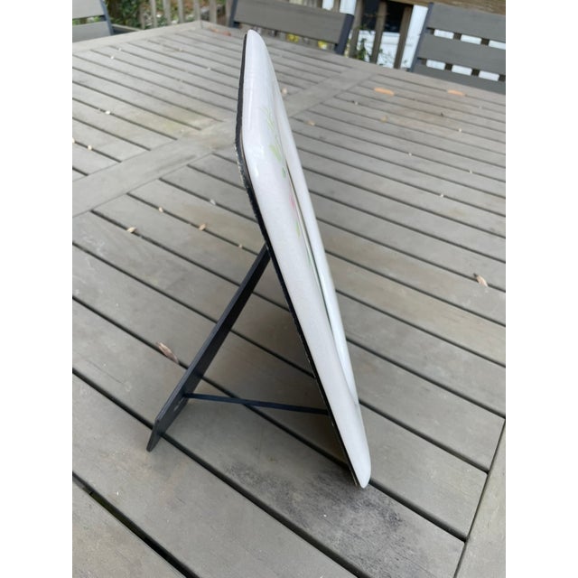 Shabby Chic Vintage Ceramic Floral Photo Frame For Sale - Image 3 of 9