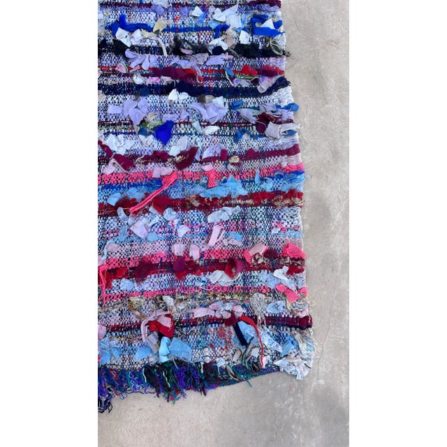 Abstract 1980s Moroccan Colorful Vintage Kilim Rug - 3'6" X 6'9" Ft For Sale - Image 3 of 9