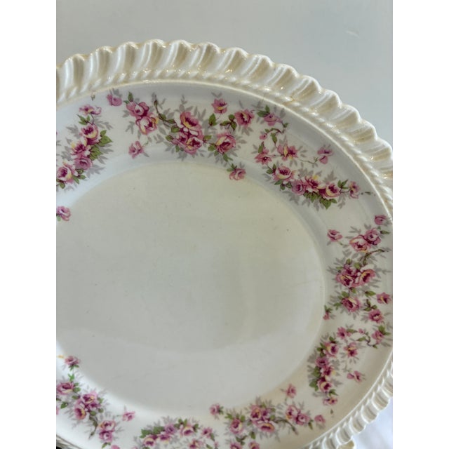 Mid 20th Century Mid 20th Century Harker Royal Gadroon Bridal Rose Plates – Set of 4 For Sale - Image 5 of 11