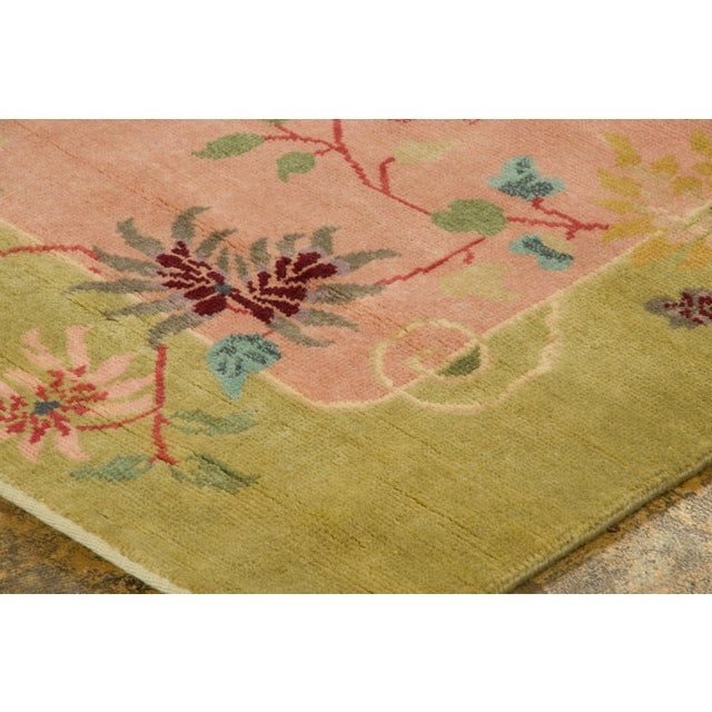 Rug & Kilim Contemporary Chinese Deco Style Floral Design Wool Rug by Rug & Kilim, India For Sale - Image 4 of 9