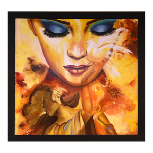 Golden Dreams Acrylic Painting by Lily