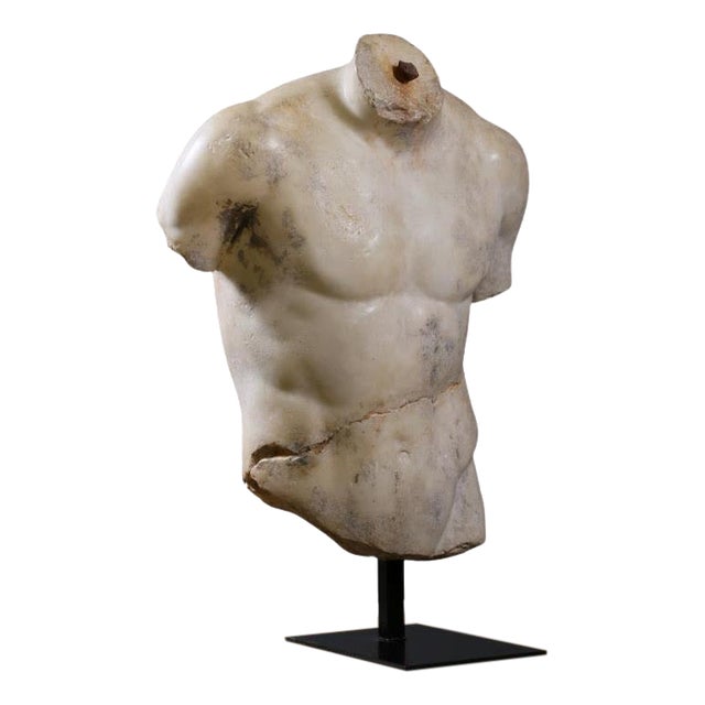 Unknown, Hellenistic Sculpture of a Male Torso, Plaster and Resin For Sale