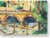 Original oil on canvas by French artist Liliane Paumier depicting a charming village along a canal with a stone bridge,...