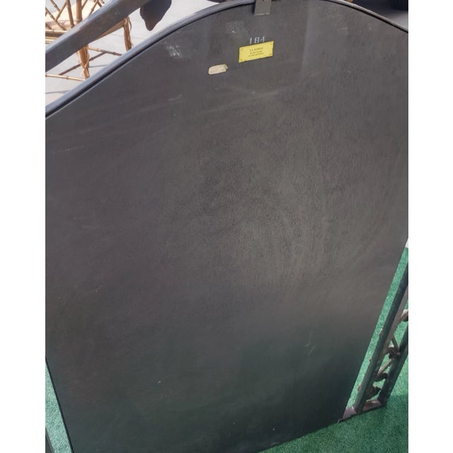 Hollywood Regency Massive Vintage Regal LaBarge Iron Bow Decorative Wall Mirror For Sale - Image 3 of 10