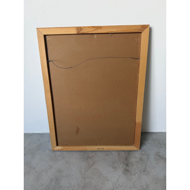 1980s Vintage Figurative Sitting Nude Man Painting on Paper by Whitman, Framed For Sale - Image 12 of 12