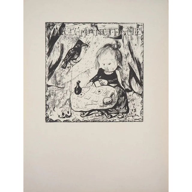 Léonard Tsuguharu Foujita, The Fortune-Teller, Woodcut For Sale - Image 6 of 6