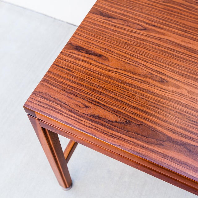 Jens Risom Attributed Walnut & Rosewood Executive Desk, 1960s Mid Century Modern For Sale - Image 9 of 14