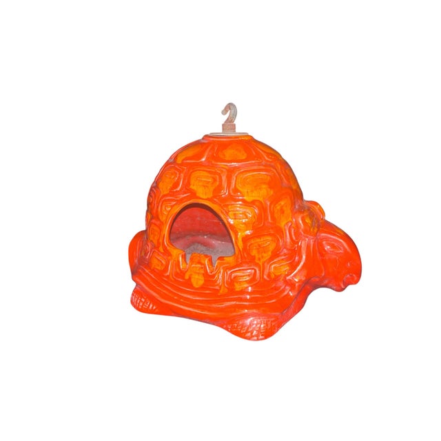 Mid-Century Modern 1960s Mid-Century Modern Drip Glaze Ceramic Hanging Turtle Ashtray Decoration For Sale - Image 3 of 9