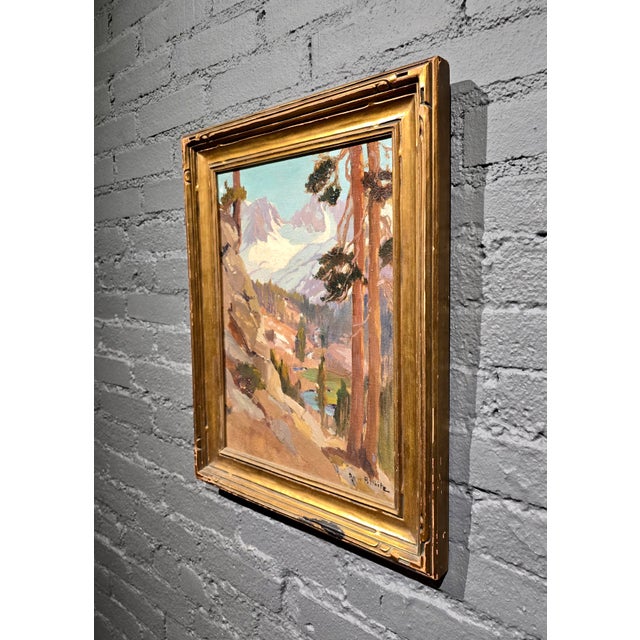 Brown Orrin White - High Sierra Lake Landscape- C. 1930s California Impressionist -Oil Painting For Sale - Image 8 of 11