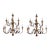 19th Century 12 Lite Tuscan Silverleaf Chandeliers - a Pair For Sale