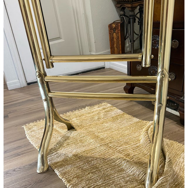 1960s Fabulous Hollywood Regency Brass Floor Mirror For Sale - Image 12 of 15