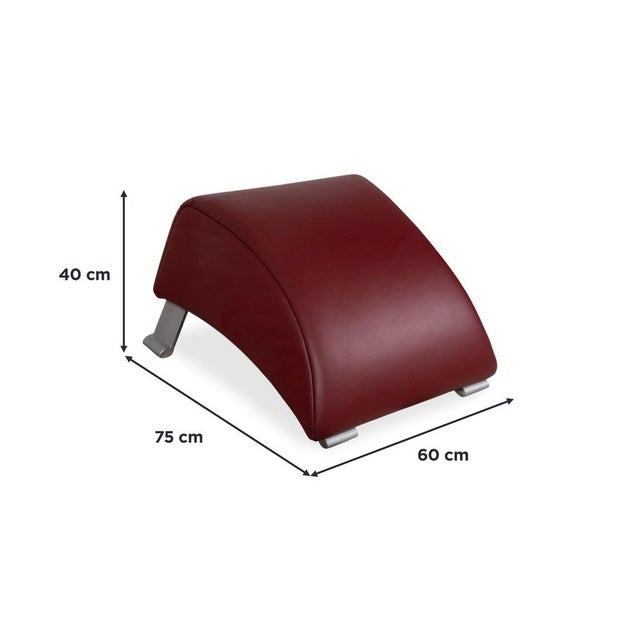 Modern Set of Model 322 Lounge Chair and Ottoman in Bordeaux Red Leather from Rolf Benz For Sale - Image 3 of 18