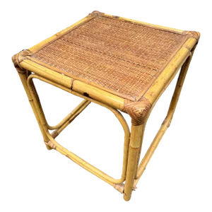 Vintage Bamboo Side Table