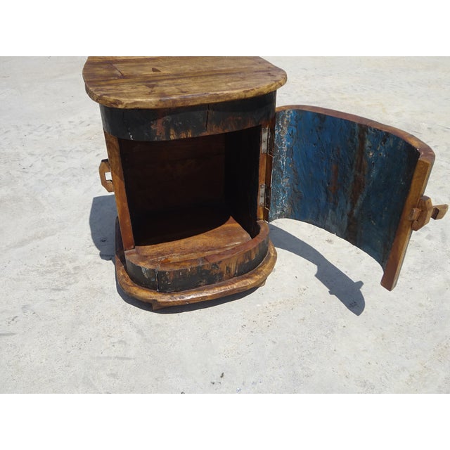 Small Cabinet in Canoe Wood and Teak, 2000s For Sale - Image 18 of 18