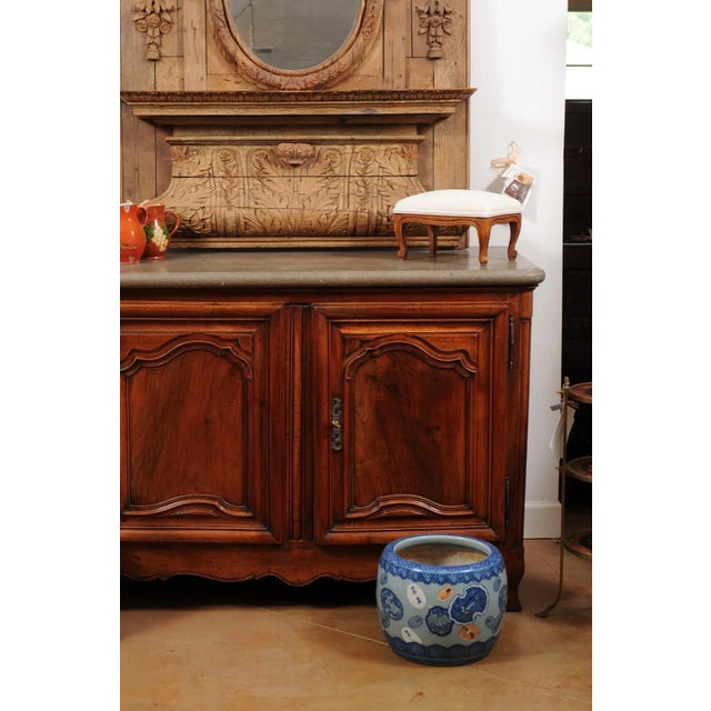 Ceramic Late 19th Century Asian Porcelain Cachepot with Floating Cartouches Décor For Sale - Image 7 of 13