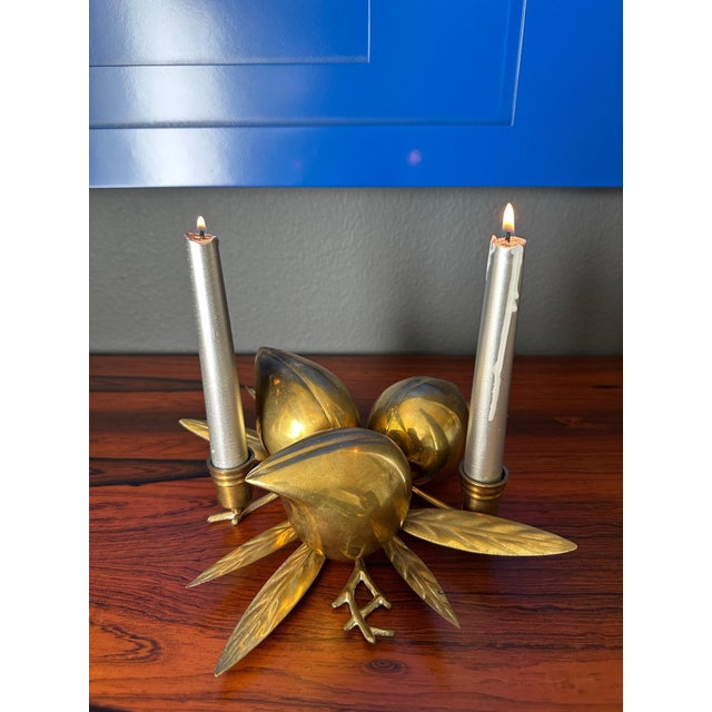 1970s Decorative Brass Lemons Candle Holder or Paperweight For Sale - Image 12 of 12