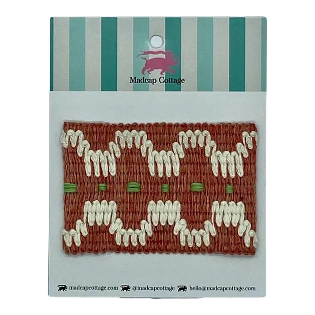 Summer in Crete 2.5" Tape Trim Meadow Green Sample For Sale