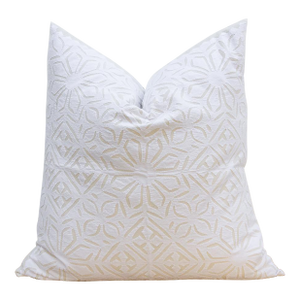 Scabiosa Euro Applique Pillow Cover