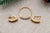 Earrings and Ring in 19.2k Gold with Diamonds, Set of 3 For Sale - Image 3 of 7