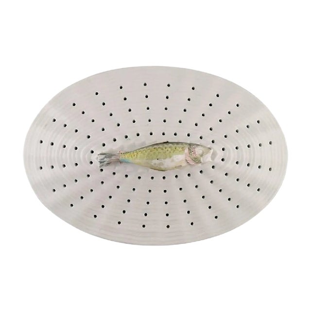 Large Fauna Danica/ Flora Danica Porcelain Fish Strainer from Royal Copenhagen For Sale