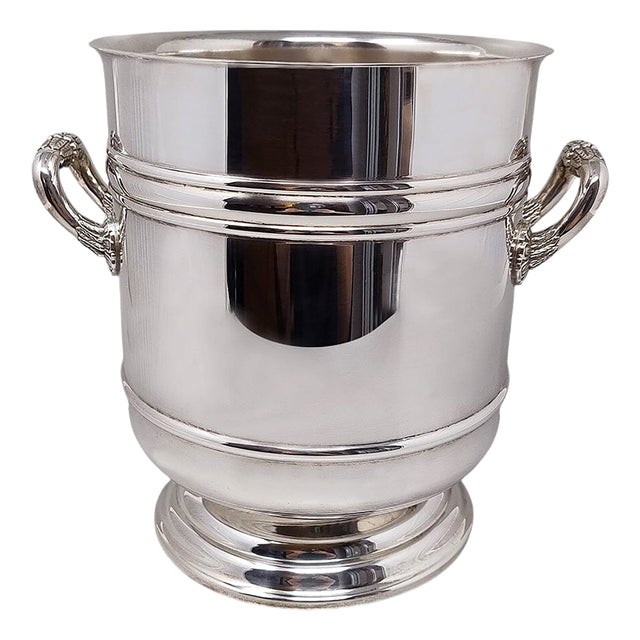 Vintage Silver-Plated Sully Champagne & Ice Bucket from Christofle, 1950s For Sale