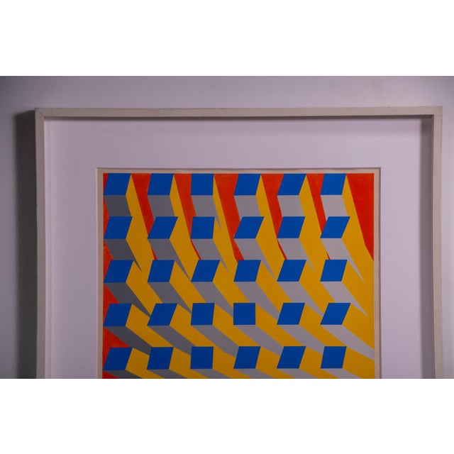 1970s Jan Van Den Abbeel, Projekt S, 1975, Gouache on Paper, Framed For Sale - Image 5 of 11