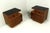 Mid-Century Nightstands with Walnut Veneer and Black Opal Glass Tops, 1960s, Set of 2 For Sale - Image 6 of 17
