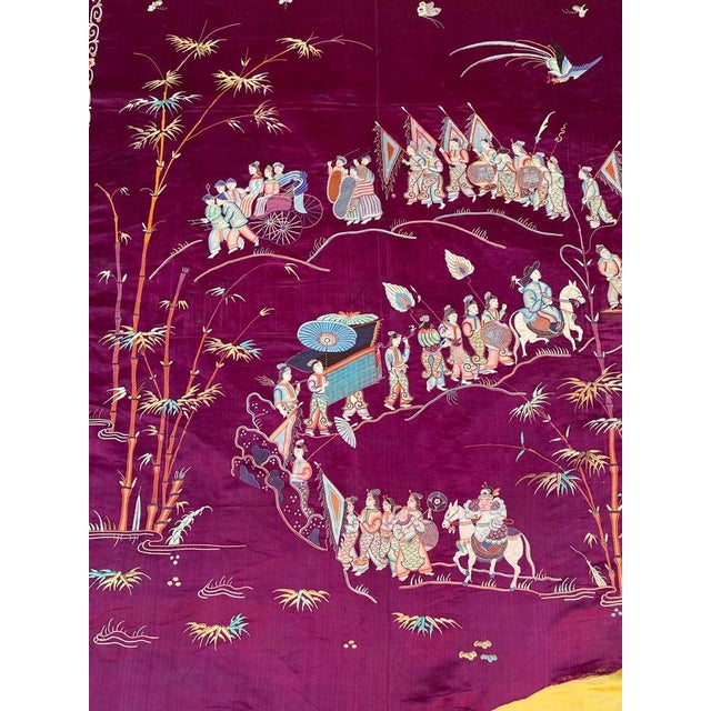 Antique Chinese Embroidery, 1890s For Sale - Image 16 of 18
