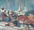 1990s Vintage David W. Clough Signed Original Lithograph “Sunny Caribbee Market” For Sale - Image 5 of 9