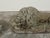 Pair of English 1920s Cast Stone Reclining Lion Sculptures on Conforming Bases For Sale - Image 9 of 10