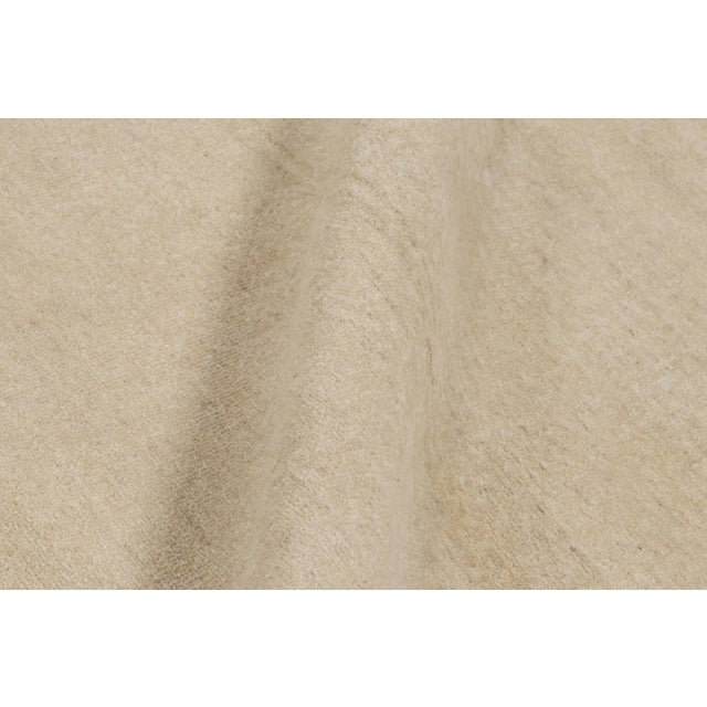 Textile Rug & Kilim’s Oversized Contemporary Textural Solid Rug in Beige Tones - 12x18 For Sale - Image 7 of 8