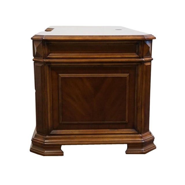 Home Meridian Samuel Lawrence Cherry Traditional Contemporary 71" Computer Desk / Credenza For Sale - Image 13 of 15